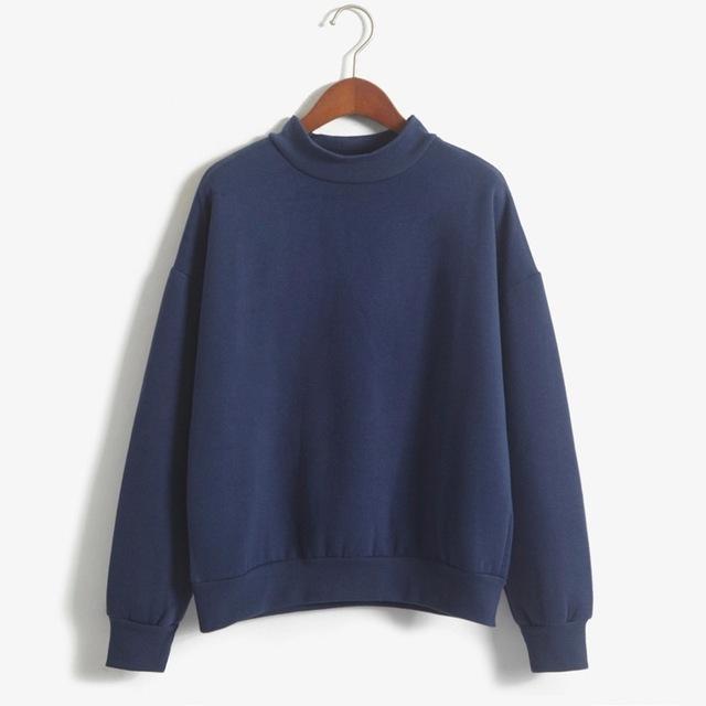 Loose Fleece Thick Knit Sweatshirt