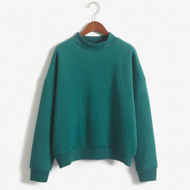 Loose Fleece Thick Knit Sweatshirt