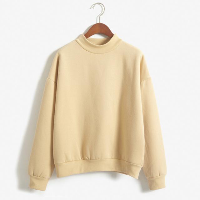Loose Fleece Thick Knit Sweatshirt