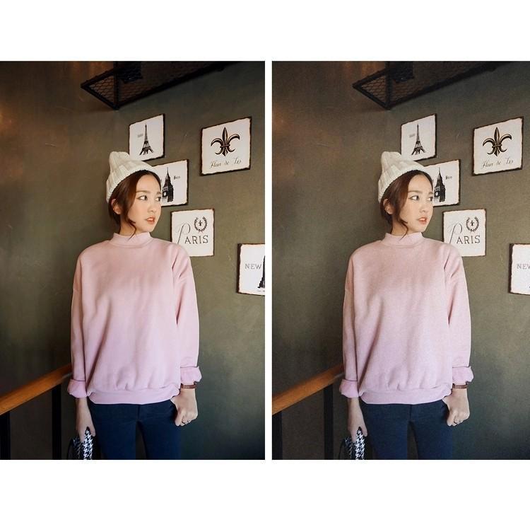 Loose Fleece Thick Knit Sweatshirt