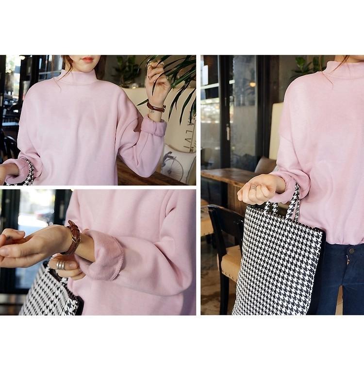 Loose Fleece Thick Knit Sweatshirt