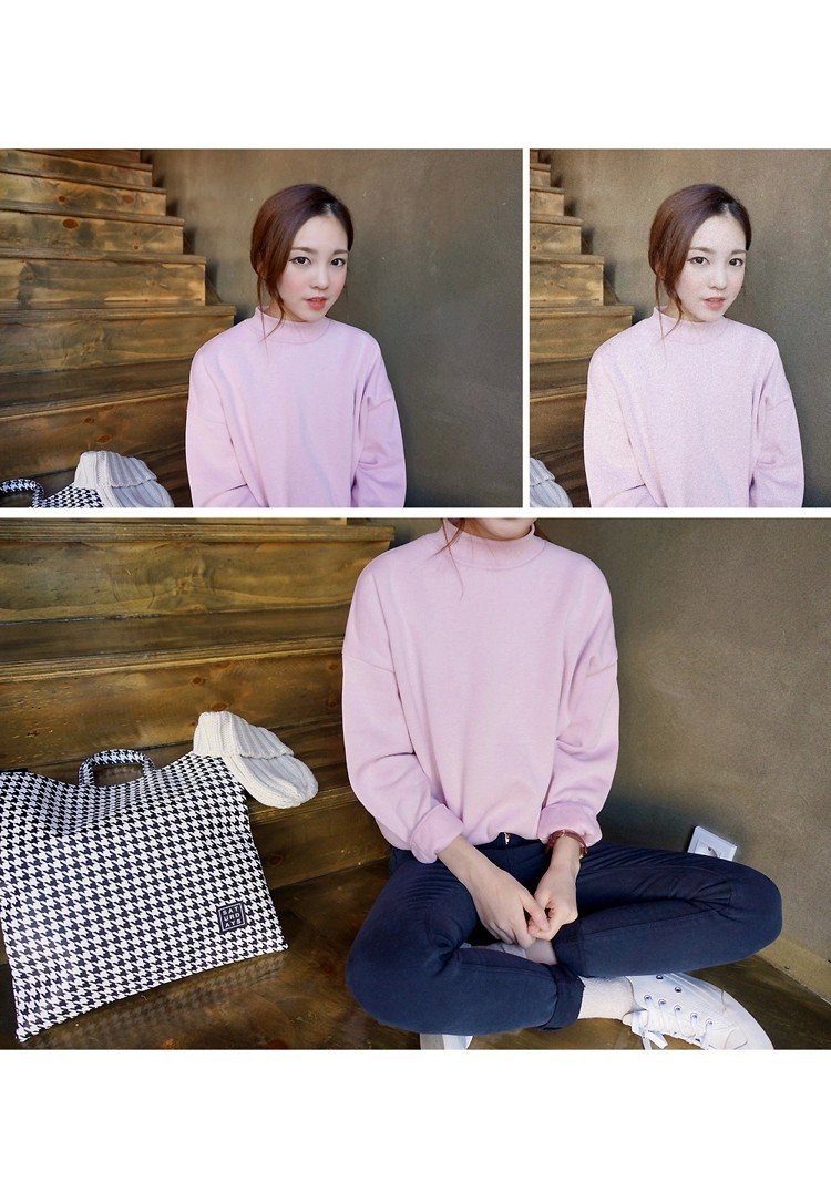 Loose Fleece Thick Knit Sweatshirt