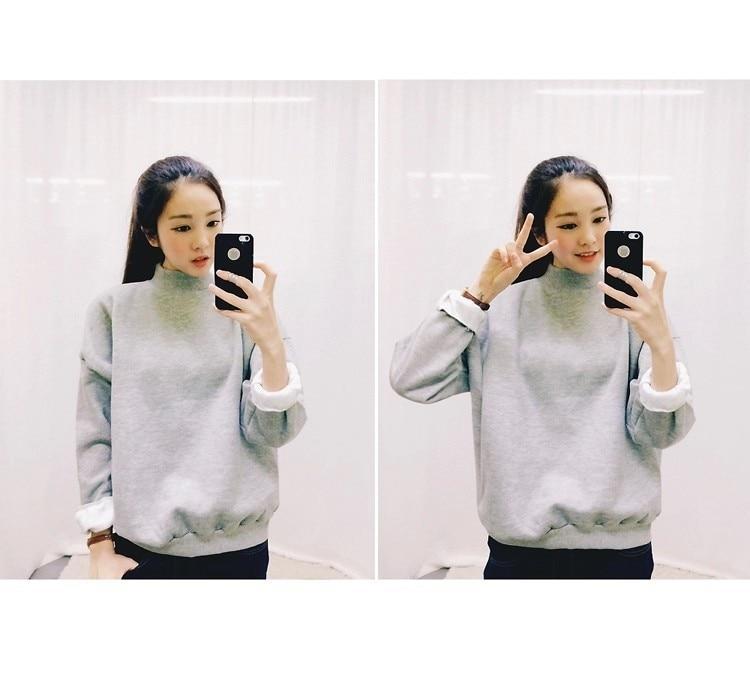 Loose Fleece Thick Knit Sweatshirt