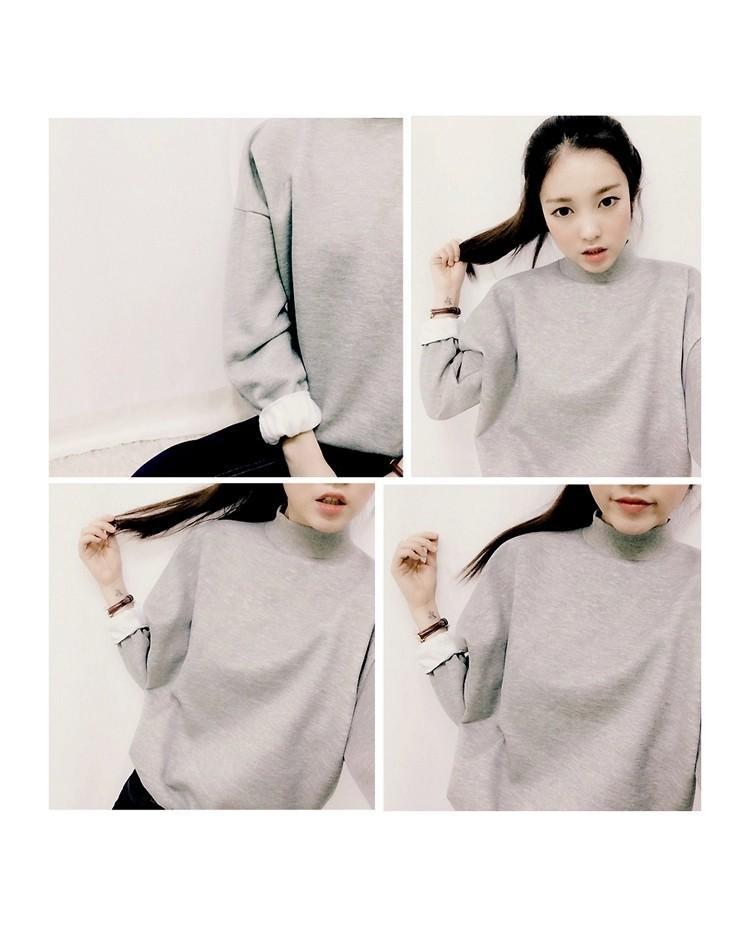 Loose Fleece Thick Knit Sweatshirt