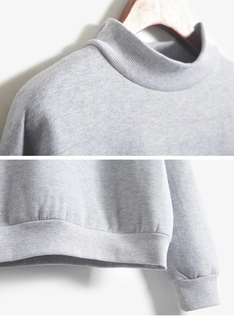 Loose Fleece Thick Knit Sweatshirt