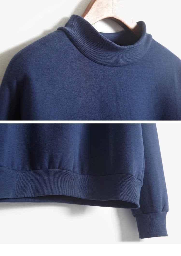 Loose Fleece Thick Knit Sweatshirt