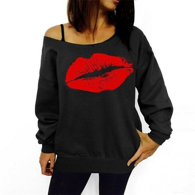 Off Shoulder Long Sleeve  Pullover Sweatshirt