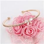 Rose Gold/Silver Alloy Letter Bracelet
