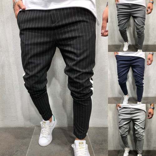 Stripe Urban Casual Trousers