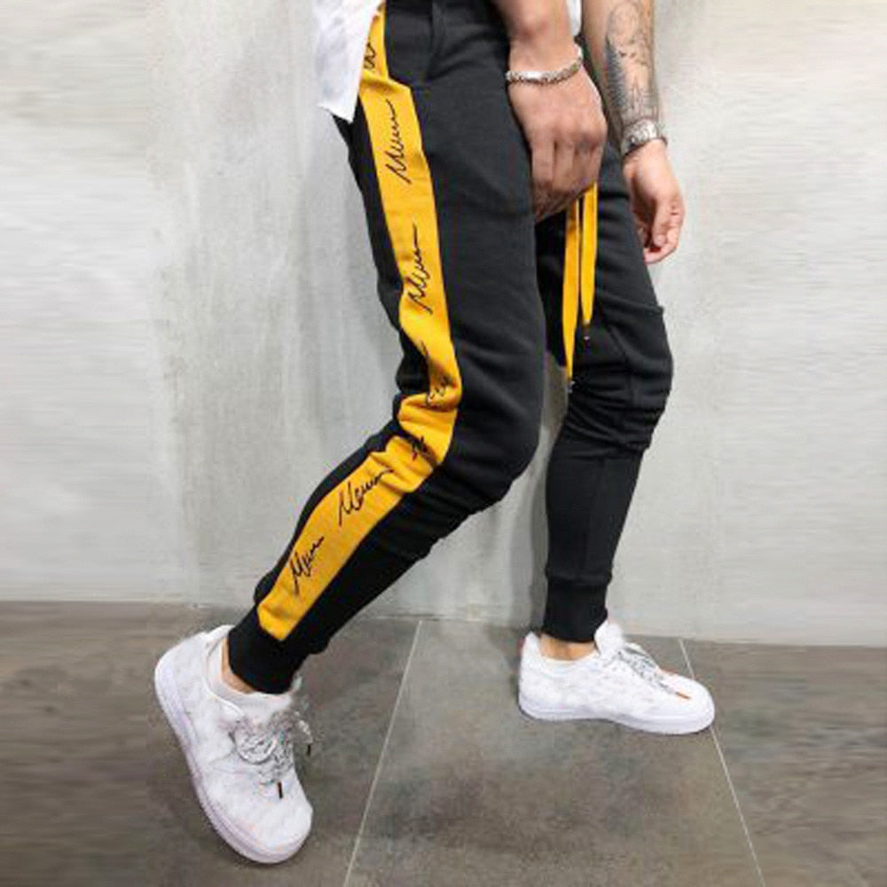 Side Striped Drawstring Pants