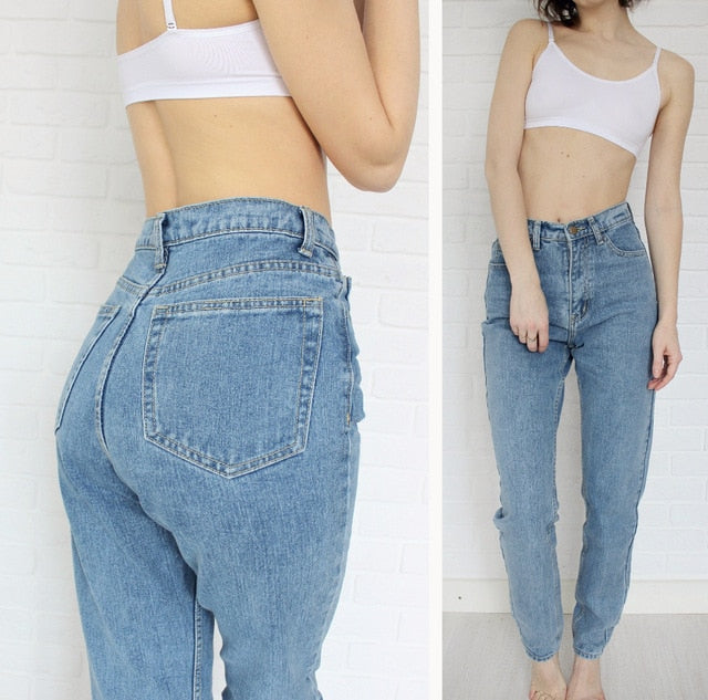 Denim Retro Waisted Jeans