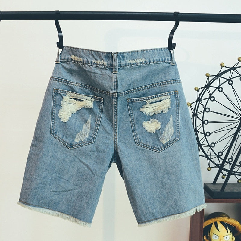 Pattern Short Jeans